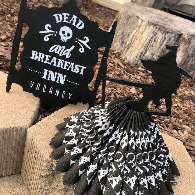 Wooden Witch Napkin Holder - Halloween Table Accent