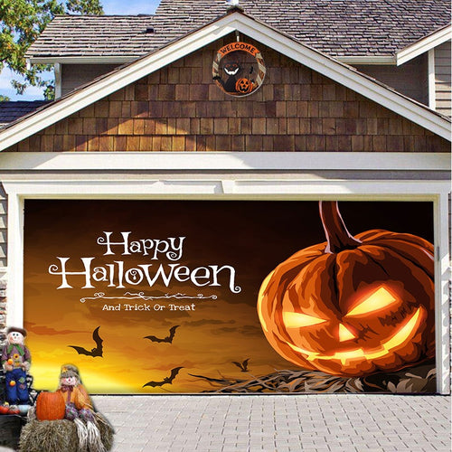 Halloween Garage Door Backdrop - Hanging Scene Setter