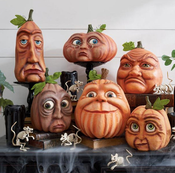 6-Piece Pumpkin Patch Halloween Bar Decoration Set